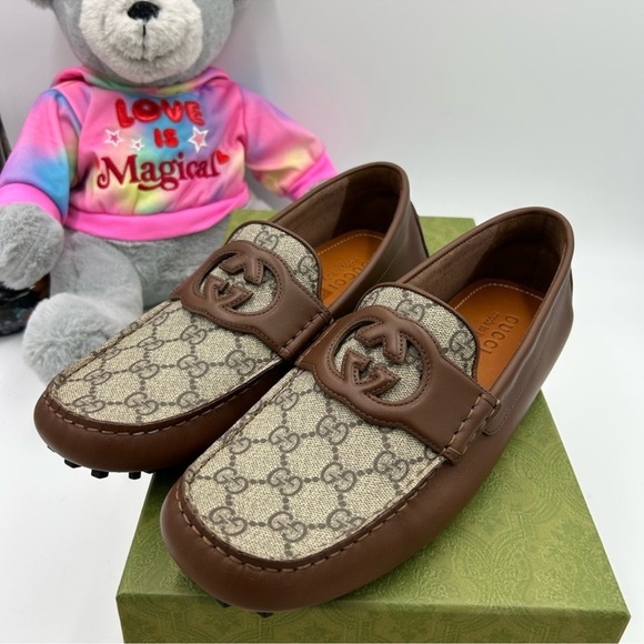 Men’s Gucci Ayrton interlocking G driver loafer size 9.5 made in Italy main image 13